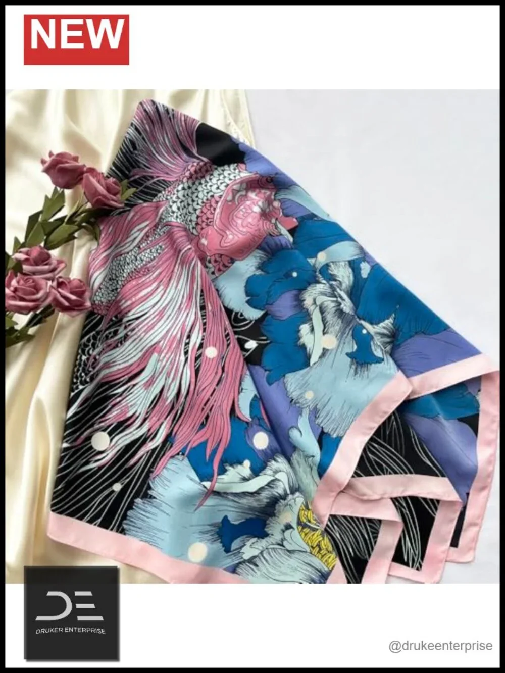 Satin Large Hair Scarf - 35